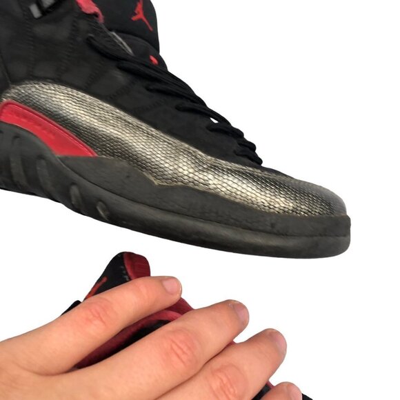 RARE 2012 Air Jordan 12 Retro Black Siren Red Size 8 - Picture 8 of 14